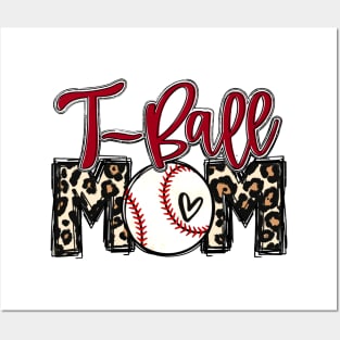 T Ball Mom Leopard   Tee Ball Mom Posters and Art